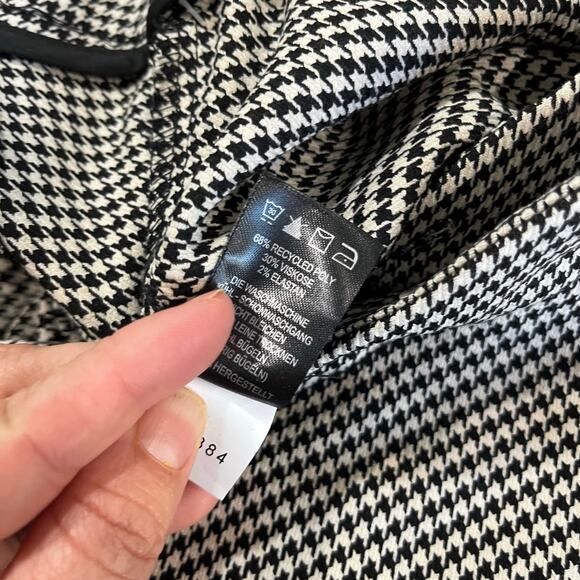 Rachel Zoe Black White Houndstooth Pants Size 10 Slim Ankle Stretch - Picture 7 of 9